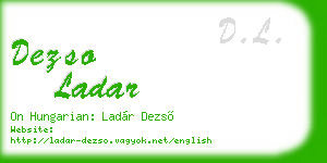 dezso ladar business card