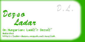 dezso ladar business card